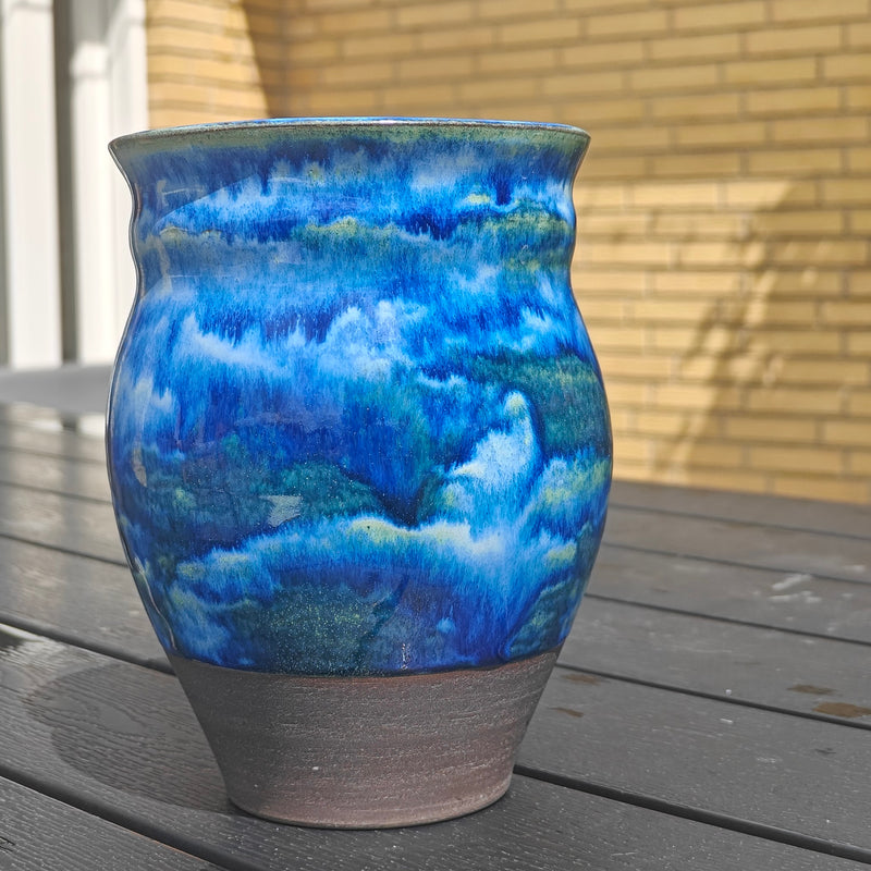 Blå unika vase