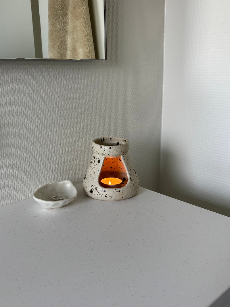Porcelæns muslingeskal - hvid