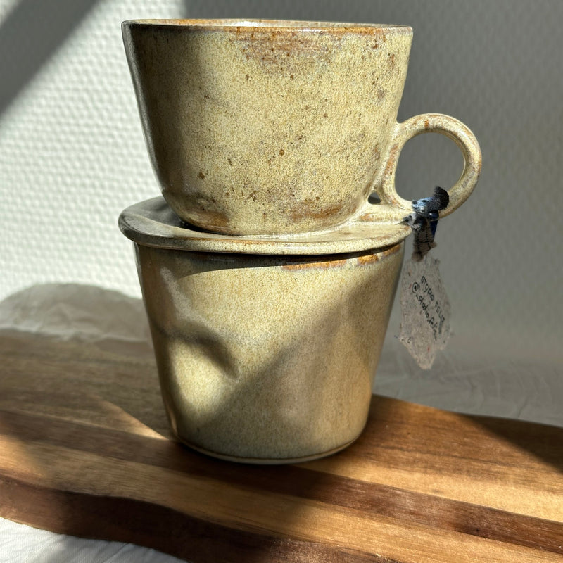 Wabi-sabi kaffetragt - sand