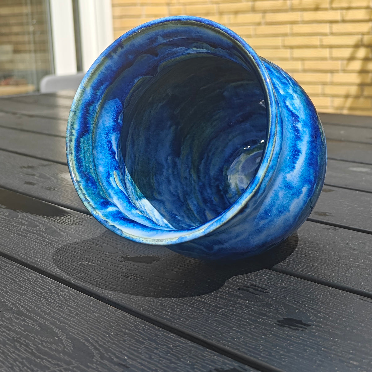 Blå unika vase