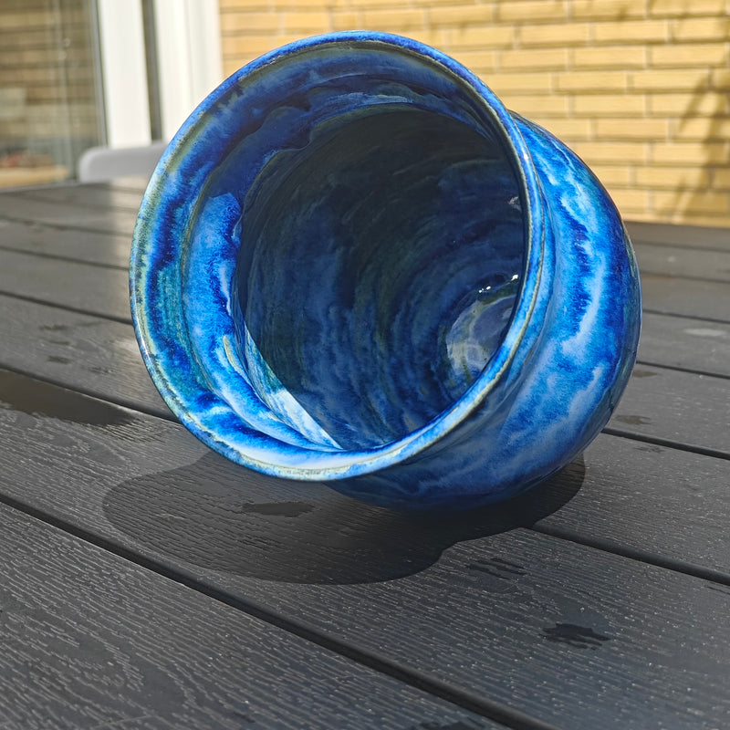 Blå unika vase