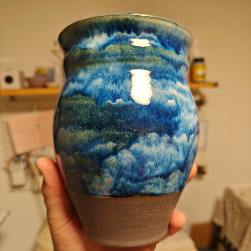 Blå unika vase