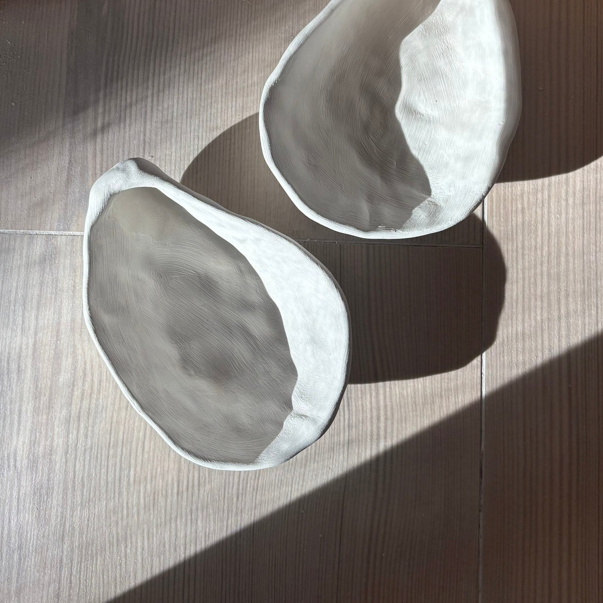 Porcelæns muslingeskal - hvid